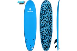 WATERKIDS Kids Surfboard & Leash, Perfect for Learning How to Surf, Made for Kids,Soft Top for Beginners, Foam Surfboard Makes It Easy to Learn How to Surf & Catch Waves