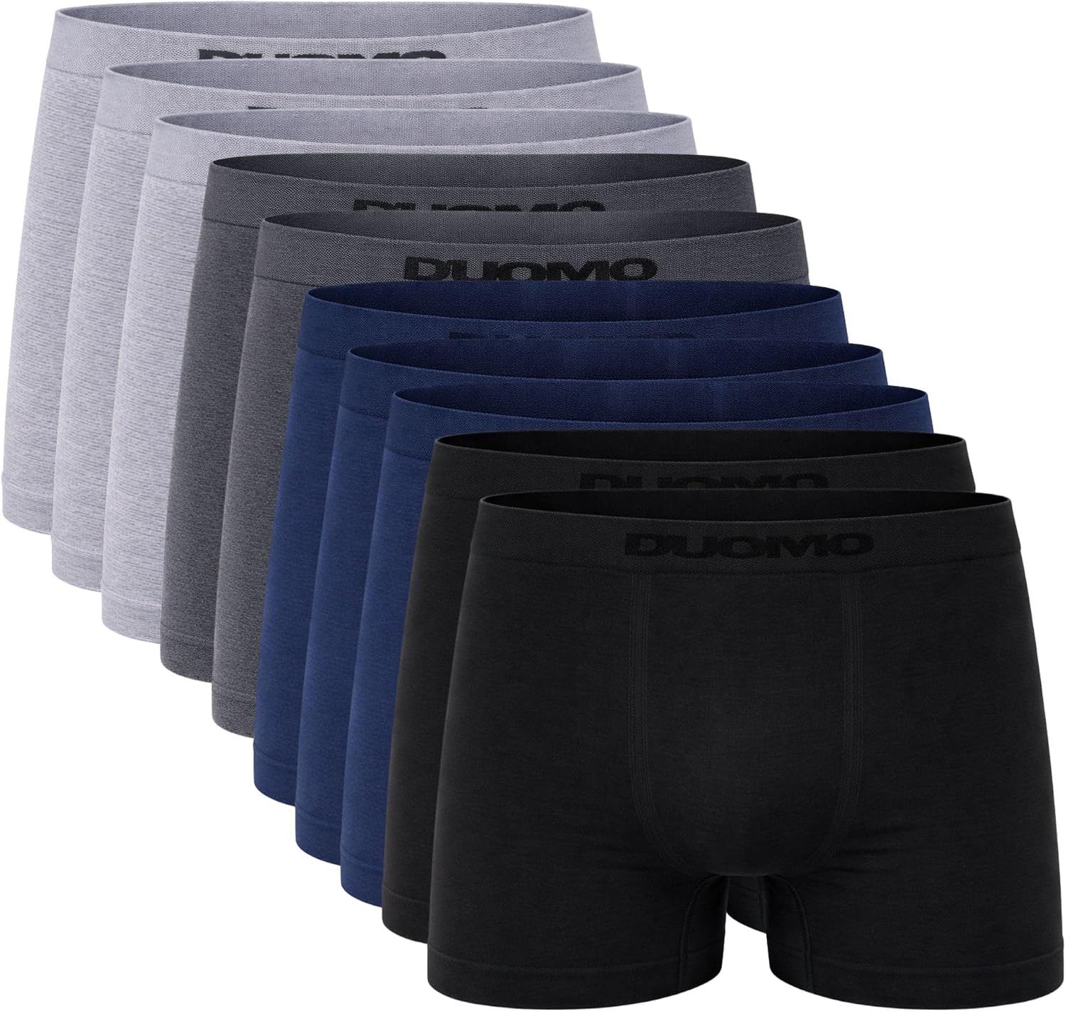Kit 10 Cuecas Masculina Boxer Duomo Sem Costura Microfibra de Poliamida Toque Gelado