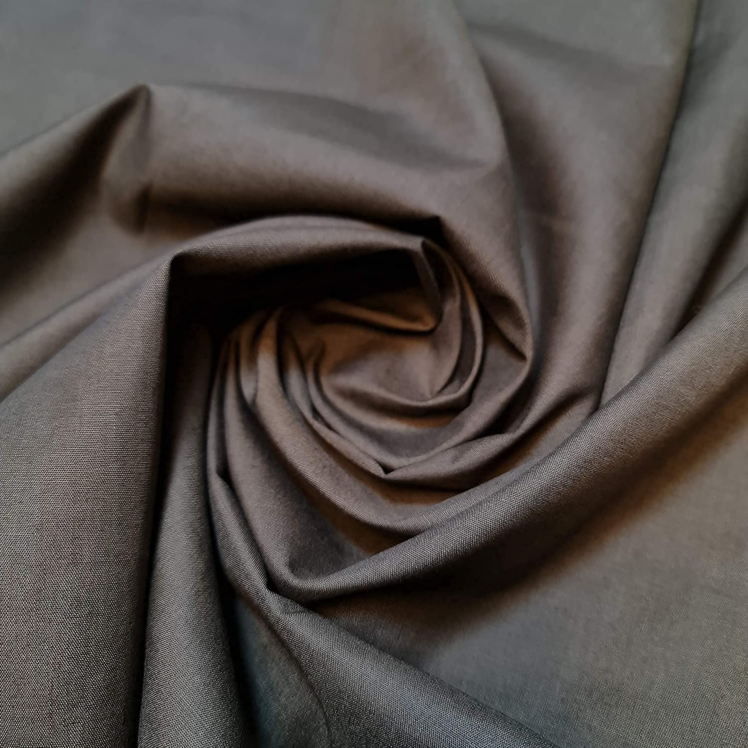 Plain/Solid Dyed Polycotton Dress Craft Fabric Material 45" - 112 cm Wide Sold As 2 Meter Pre - Cut Lengths (Available in 42 Colours)… (Brown, 2 Meter)
