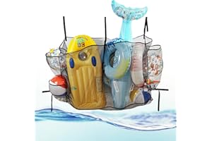JYSILIYH Pool Floats Storage Bag,Pool Float Toy Storage Mesh Bag,Water Tech Pool Pouch,Large Swimming Pool Hanging Mesh Organizer Net Bag for Floats,Balls,Water Inflatable Toys and Other Pool Accessories