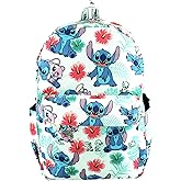 Wondapop Disney Lilo & Stitch 17 Inch Deluxe Backpack with Laptop Compartment (White)