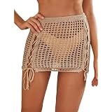 Crochet Cover Up Skirt Tassel Knit 