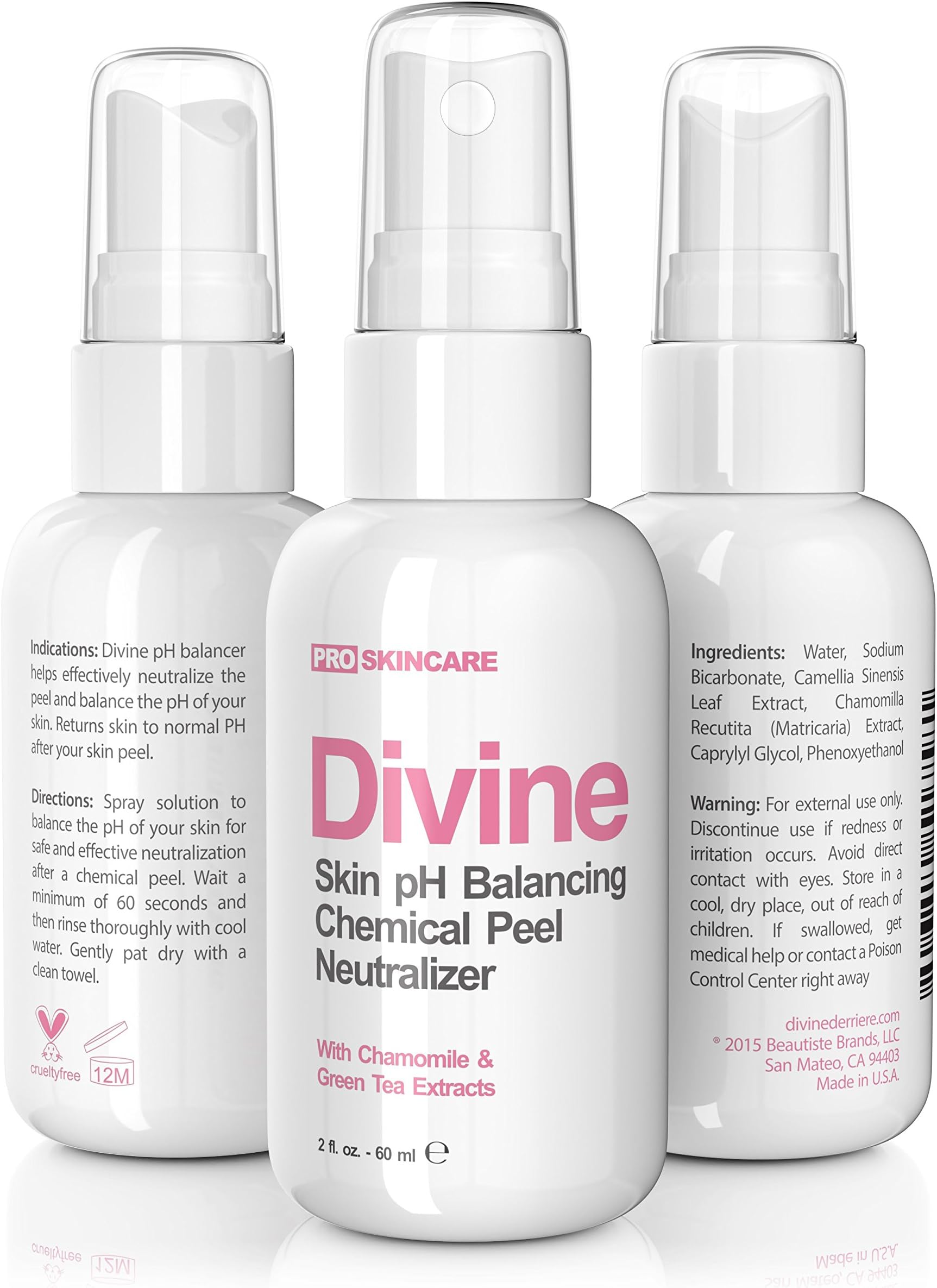 Chemical Peel Neutralizer - Skin pH Balancer Used for Glycolic Acid, Lactic Acid, Mandelic Acid, TCA, Jessner and Salicylic Acid Peels - Safe, Gentle and Effective for Post Peel Spray