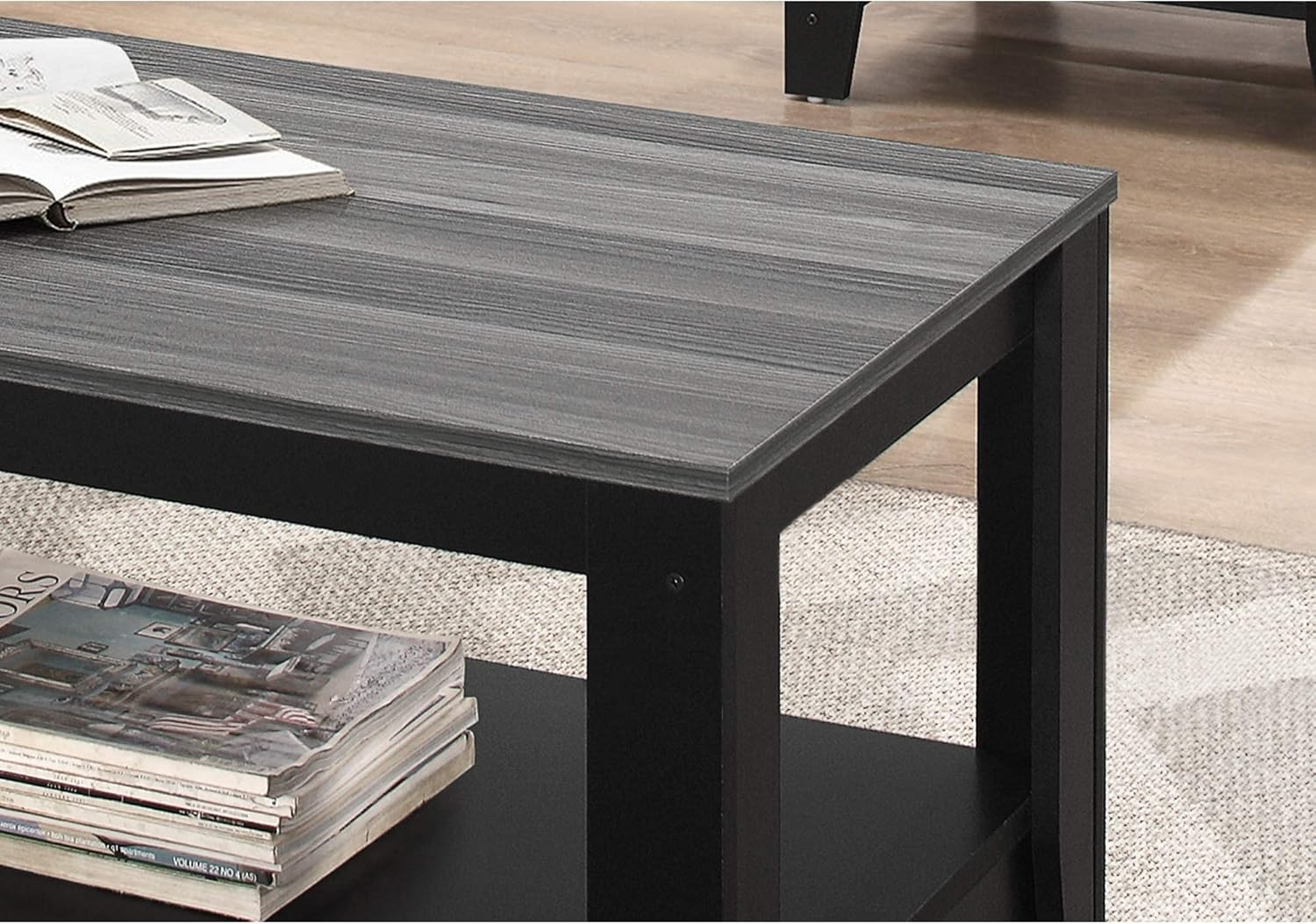 Ergode Table Set - 3PCS Set/Black/Grey TOP: Furniture & Decor