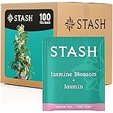 Stash Tea Jasmine Blossom Green Tea, Box of 100 Tea Bags