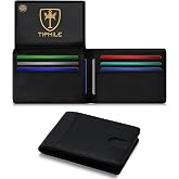 Tipmile Wallet for Men Slim RFID Blocking Credit Card Holder Leather Wallet | Minimalist Front Pocket Design, Holds 12 Cards &amp; Cash Slot, 2 ID Windows, Large Capacity, Birthday Gifts for Men