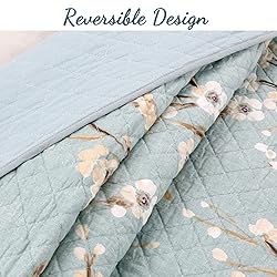 Cozy Line Home Fashions Aqua Teal Turquoise Floral