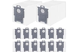 BLUEARKS 24 Pack Dust Bags Replacement for Roborock QV 35A/Qrevo S5V/QV35S/Saros 10/10R/Z70/Qrevo/Q Revo/S/Qrevo Pro/Plus/MaxV/Master/Curv/Edge/S5X/Qrevo Edge S5A/S8 MaxV/S8 Max Ultra Robot Vacuum Cleaner