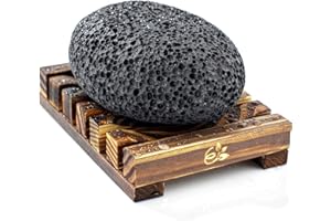 Evolatree Natural Pumice Stone for Feet with Soap Tray – Volcanic Foot Scrubber Callus Remover for Dead Skin, Pedicure Tools 