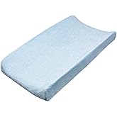 HonestBaby Unisex Baby Organic Cotton Changing Pad Cover And Toddler Sleepers, Light Blue (Terry Cotton), 1 Count Pack Of 1 U