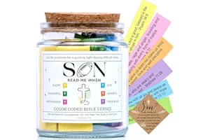SOLMAYCO Bible Verse Jar for Son – 92 Scriptures for Strength, Wisdom & Encouragement | Christian Gift for Young Men or Teen Boys | Faith-Based Spiritual Jar | Thoughtful Christmas or Graduation Gift for Him
