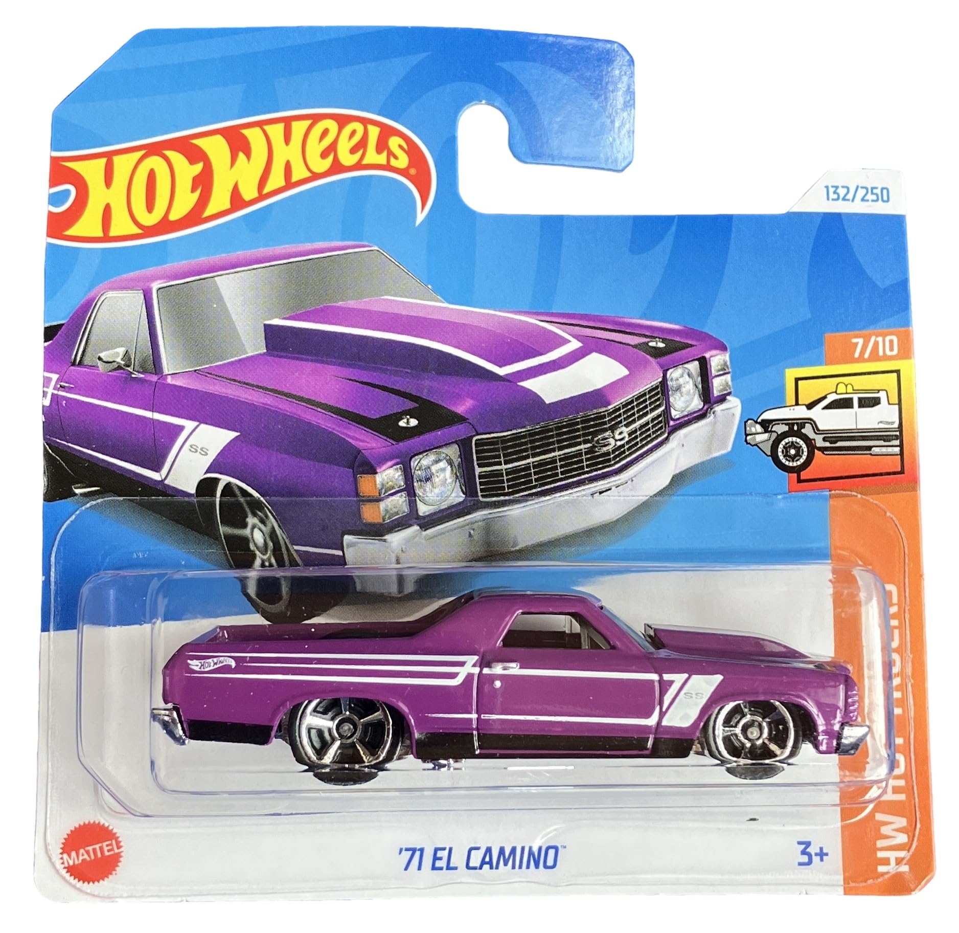 Hot Wheels - ´71 EL Camino - HW Hot Trucks 7/10 - HTC34 - Short Card - GM - Purple - Mattel 2024-1:64