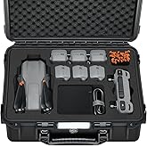 Hard Case for DJI Air 3S/Air 3 - Waterproof Carrying Cases, Portable Storage Bag Fits for DJI Fly More Combo, RC 2/RC-N2/RC-N3 Controller, Batteries, Charger, Cables, Accessories (Only Black Case)