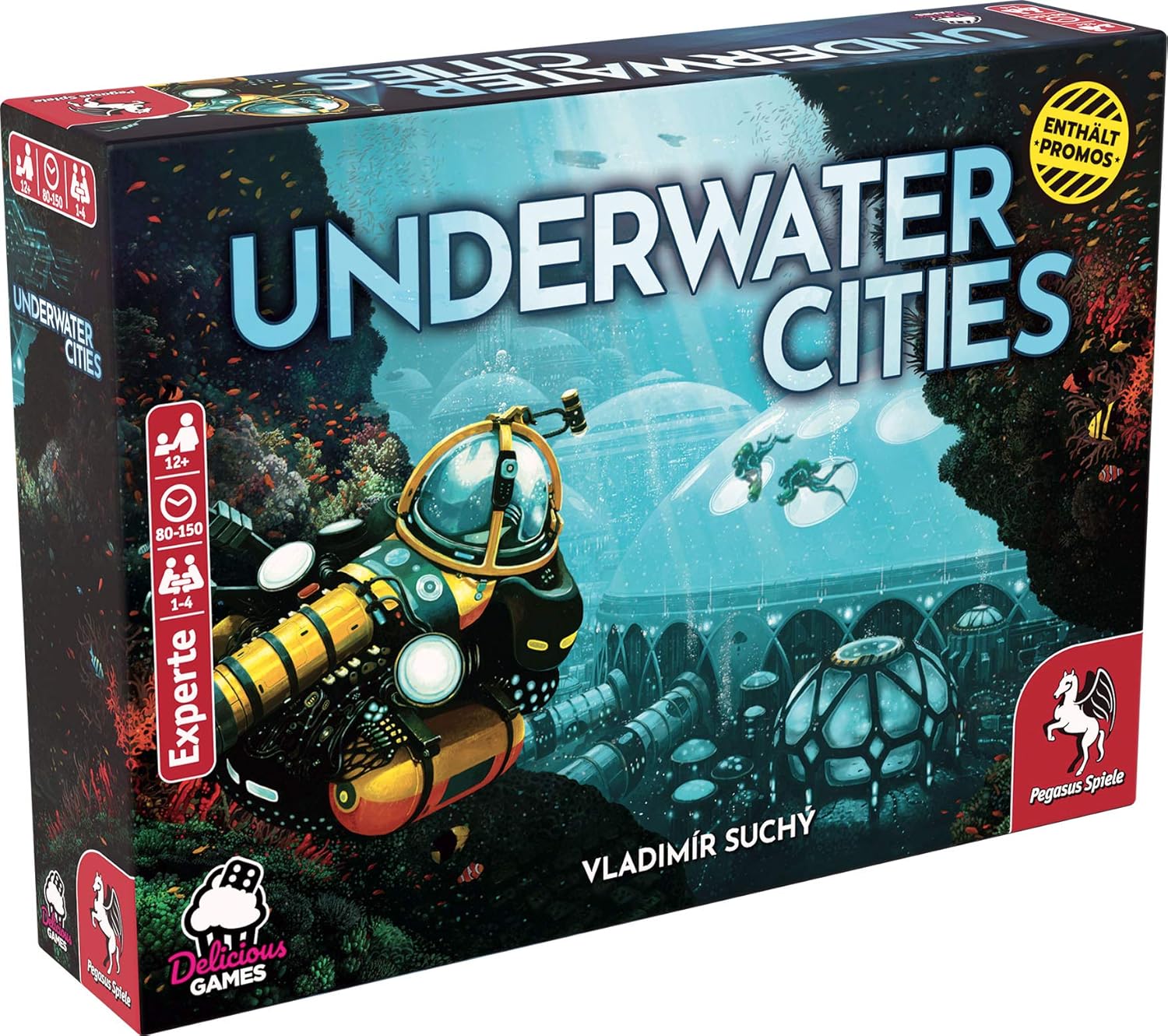 Pegasus Spiele 51905G Underwater Cities (German Edition) Recommended Connoisseur Game 2020, Multicoloured