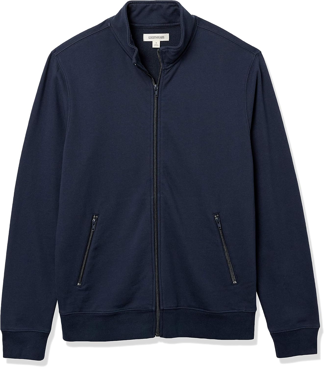  Brand - Goodthreads Men's Lightweight French Terry Track Jacket: Clothing