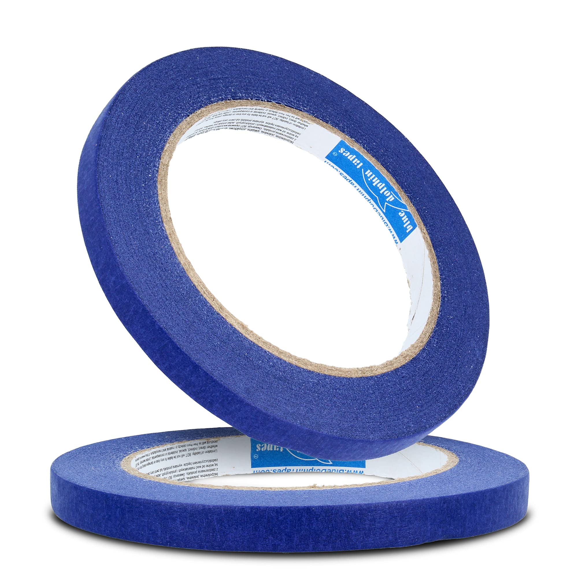 Blue Dolphin™ Professional Painter's Masking Tape 10 mm x 50 m Blue, UV-Resistant, Indoor/Outdoor, Easy to Remove