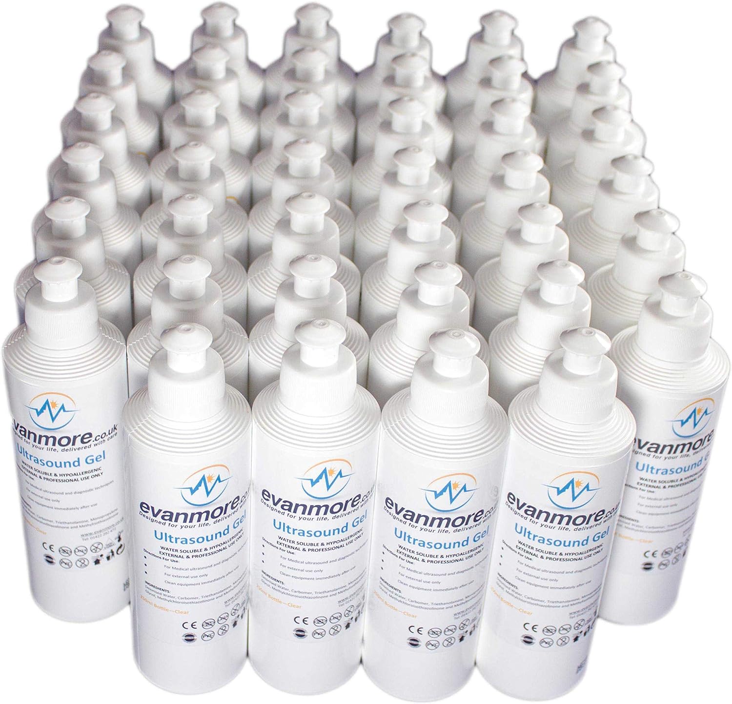 Ultrasound Gel Evanmore Clear Transmission Conductive 40 x 250ml