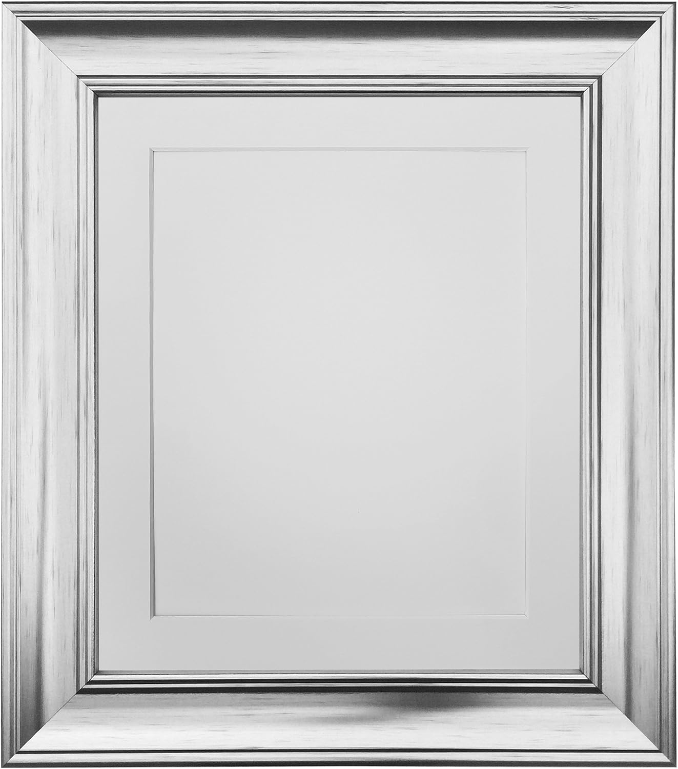 FRAMES BY POST Scandi Vintage Silver Picture Photo Frame with White