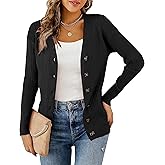 LIENRIDY Women's Knit Cardigan Long Sleeve Button Down Sweater Lightweight Cardigans, S-XL