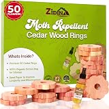 Zidina Moth Repellent Cedar Rings 50 x 100% Natural With Organic Cedar Oil view 1