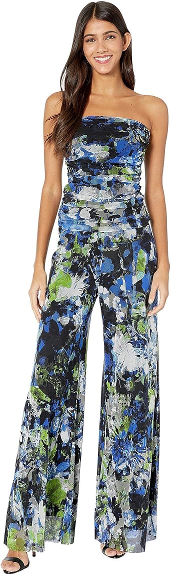 fuzzi strapless jumpsuit