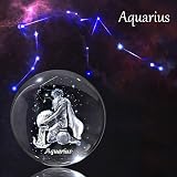 HDCRYSTALGIFTS Taurus Crystal Ball 60mm with Stand 3D Laser Engraved view 3