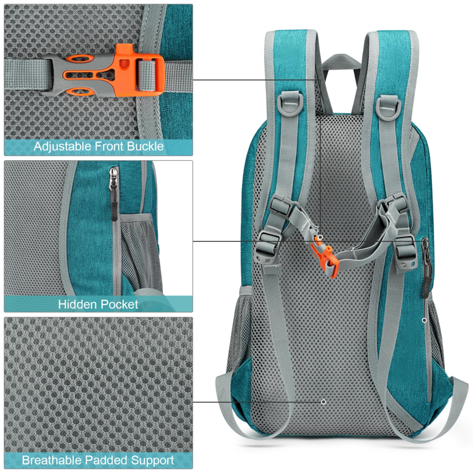 G4Free Mini 10L Hiking Daypack Small Hiking Backpack Cycling Compact Shoulder Backpack Outdoor for Men Women