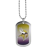 NFL Siskiyou Sports Fan Shop Minnesota Vikings Team Tag Necklace 26 inch Team Color