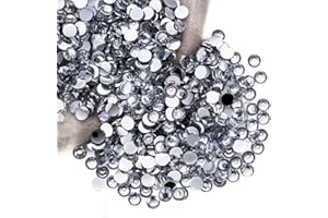 QPRETTY DU Clear Rhinestones Bulk, 5000PCS Flat Back Round Jelly AB Rhinestones Non-Hotfix Crystal Gems Wholesale for Crafts Makeup Nails Face Tumblers Clothes Shoes Handmade Decoration 4mm