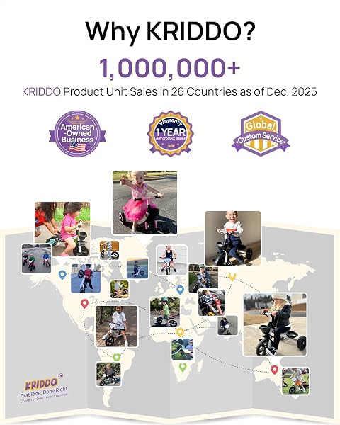 KRIDDO TRICYCLES AGE 24 MONTH TO 4 YEARS, TODDLER KIDS TRIKE FOR 2.5 TO 5 YEAR OLD, GIFT FOR 2-4 YEAR OLDS , GREEN