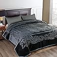 JML Fleece Blanket King Size, Heavy Korean Mink Blanket 85 x 95 Inches- 9 Lbs, Single Ply, Soft, Warm, Thick Raschel for Autumn,Winter, Dark Grey
