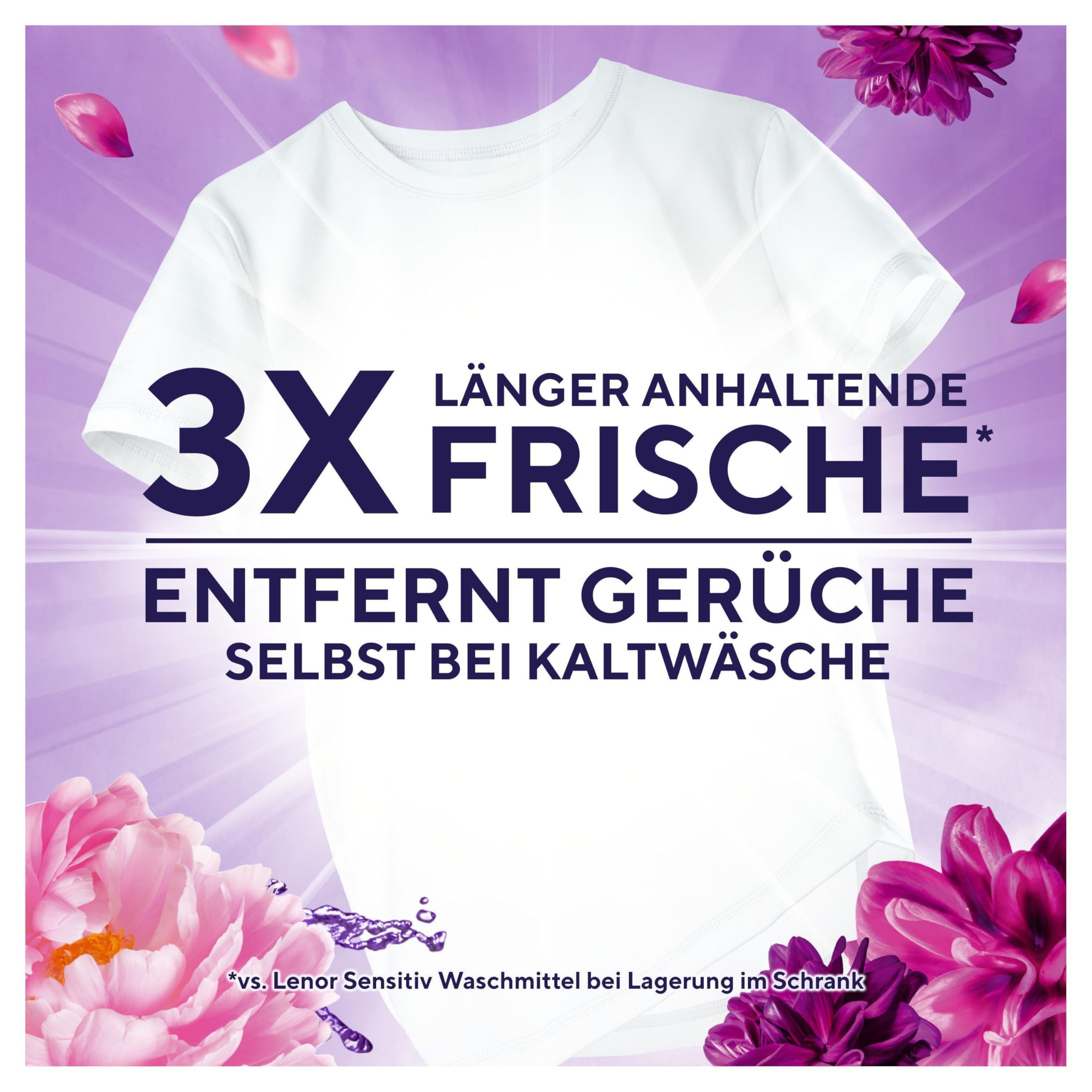 Lenor Flüssigwaschmittel, 100 Waschladungen, Blütentraum, Colorwaschmittel, Langanhaltende Frische & Geruchsentfernung Bei Kaltwäsche 2
