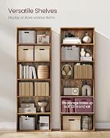 VASAGLE 6-Tier Bookcase Open Shelf 24 x 60 x 178.5 cm Rustic Brown LBC169K01 view 3
