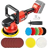 Nichilas Cordless Car Polisher, Orbital Portable Polishing Waxer Machine with Brushless Motor 6 speeds 750-6800RPM, Compatible with Milwaukee M18 Batteries (NO BATTERY)