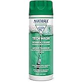 Nikwax Tech Wash,10 fl. oz Tech Wash Technical Cleaner for Jackets and Outerwear, Restores Waterproofing in Rain, Ski, and Snow Gear, Safe for Gore-Tex and DWR