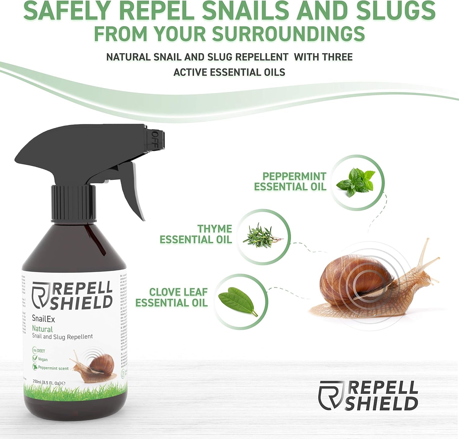 RepellShield Snail and Slug Repellent A Natural Slug Repellent Pet Friendly Formula With