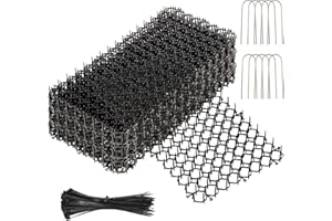 16PCS Cat Scat Spike Mat 16x8 Inch Anti Cat Deterrent Mat, Plastic Spike Mat Keep Cats Out of Yard Permanently, Anti Dog Digg