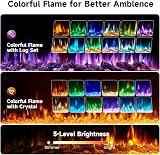 INMOZATA 50 inch Electric Fireplace Wall Mounted Inset Recessed Heater view 5