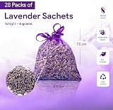 Zidina Lavender Bags for Wardrobes 28 Pack - Scented Drawer Sachets view 2