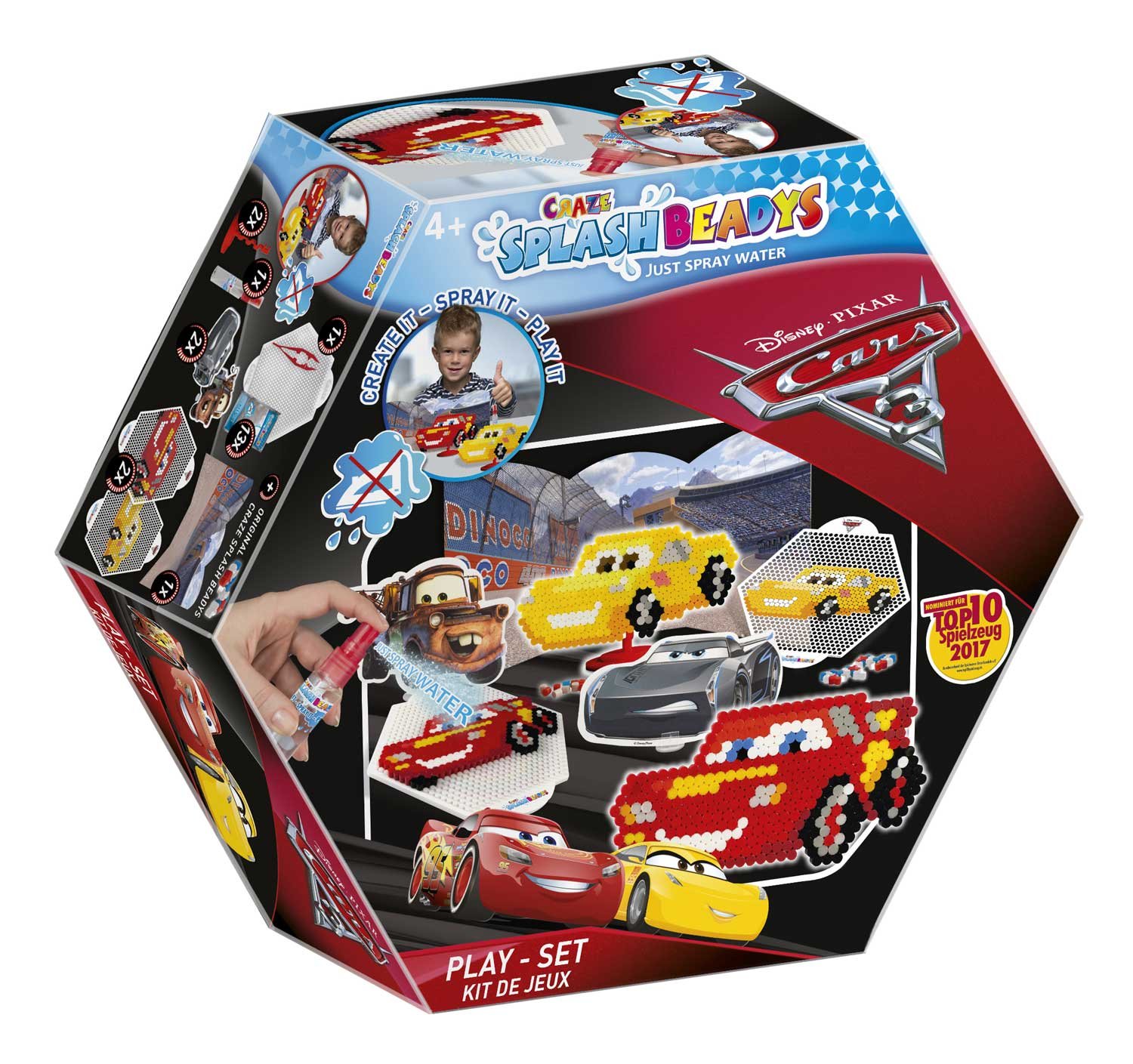 CRAZE Splash Beadys Cars 3 Play Set for Crafting Water Pearls Toy Beads 59389