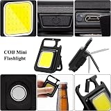 Rugtol 1000 Lumen Rechargeable COB Keychain Flashlight Mini Pocket Light 3 Modes view 2