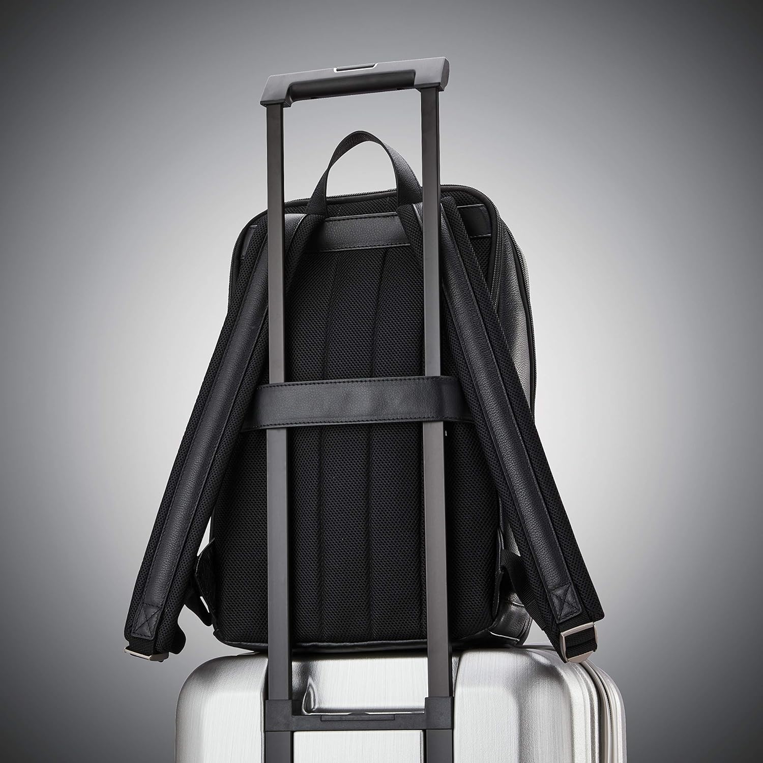  | Samsonite Classic Leather Slim Backpack, Black, One Size | Casual Daypacks