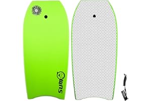 KONA SURF CO. Sumo Body Board Lightweight Soft Foam Top Boogie Bodyboard Package Includes Premium Wrist Leash