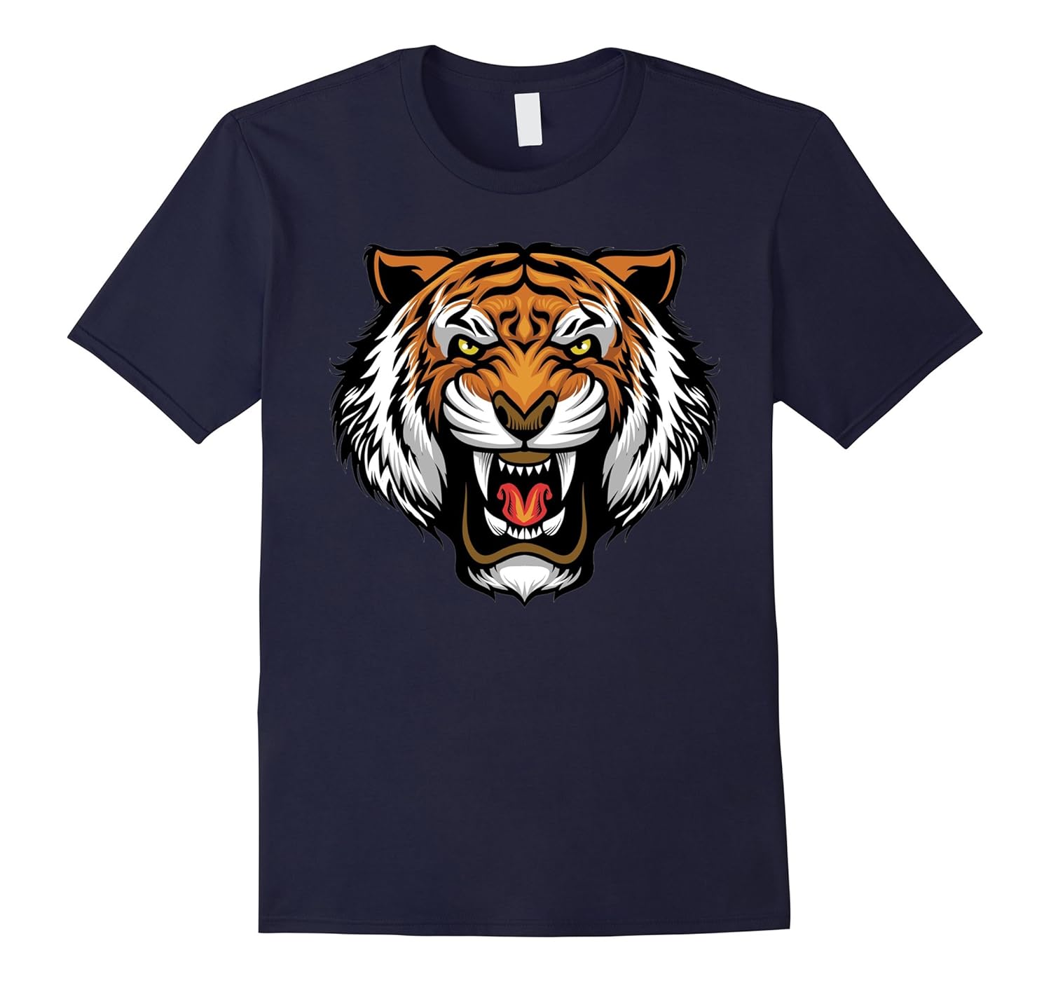 Angry Tigers Head tShirt-Rose