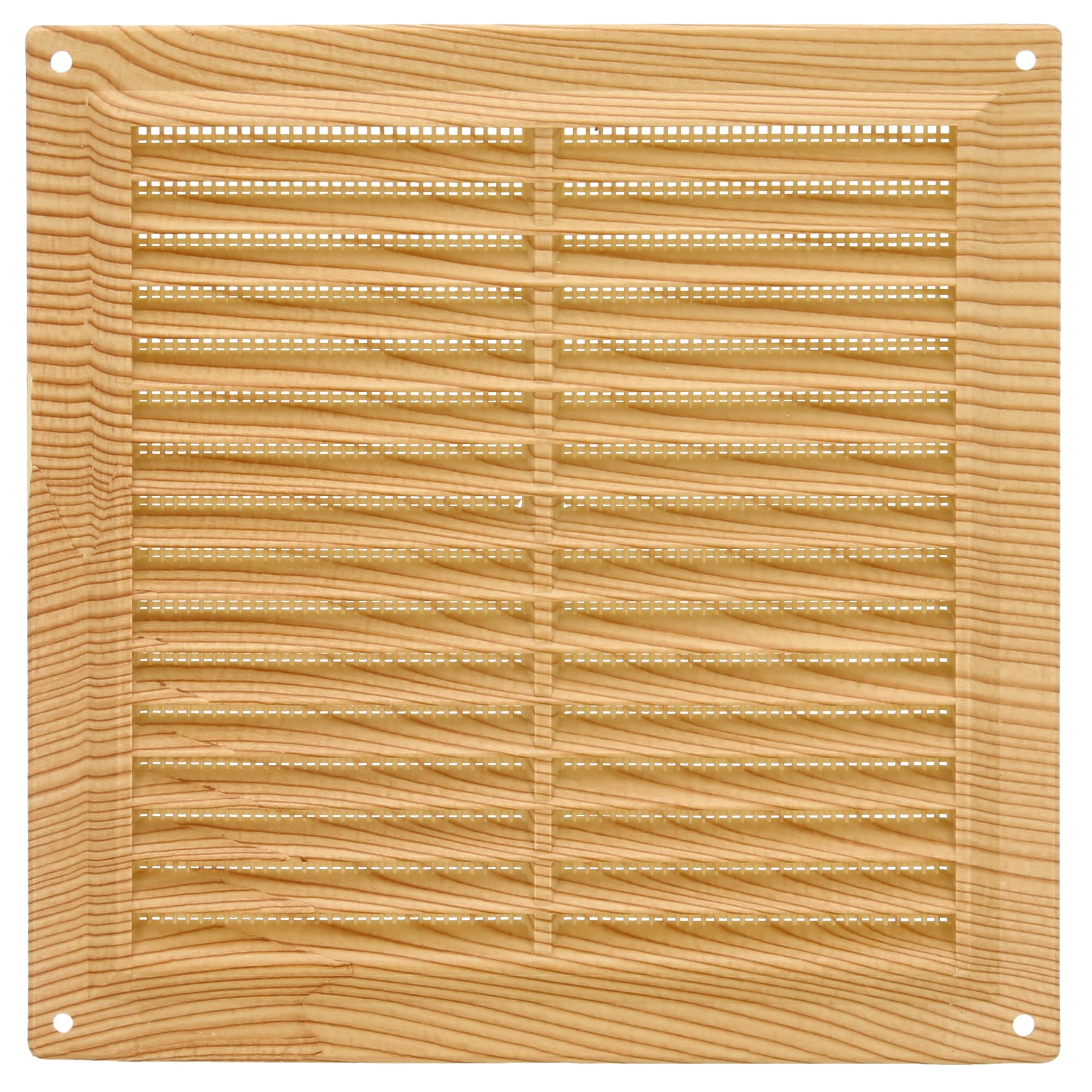 Amig - Square Plastic Grille with Mosquito Net | Vents for Air Outlet | Ideal for Kitchen and Bathroom Ceiling | Dimensions: 170 x 170 mm | Colour: Pine