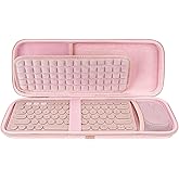 TOCCOOL Keyboard Hard Travel Case, Compatible with Logitech K380, Pebble Keys 2 K380s, M350, M350s & More, Pink
