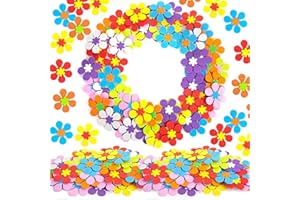 LOVEINUSA 160 PCS Foam Flower Stickers, Flowers Embellishments for DIY Crafts Sewing Handcraft, Kids Scrapbooking Decor, Assorted Colors, Not Self-Adhesive