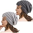 REDESS Slouchy Beanie Hat for Men and Women Winter Warm Chunky Soft Oversized Cable Knit Cap