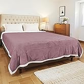 YUSTAL Electric Heated Blanket Twin Size 62x84 Inch - Super Soft Flannel, 10 Heat Settings, 1-12H Auto Shut Off, Machine Washable, Safe for Overnight Use (Purple)