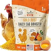 Roosty's Gold Dust Daily Egg Booster Chicken Supplement, 16oz | Boosts Golden Yolks &bull; USA Made &bull; Supports Strong Shells &bull; Omega-3 Rich &bull; Easy Daily Use